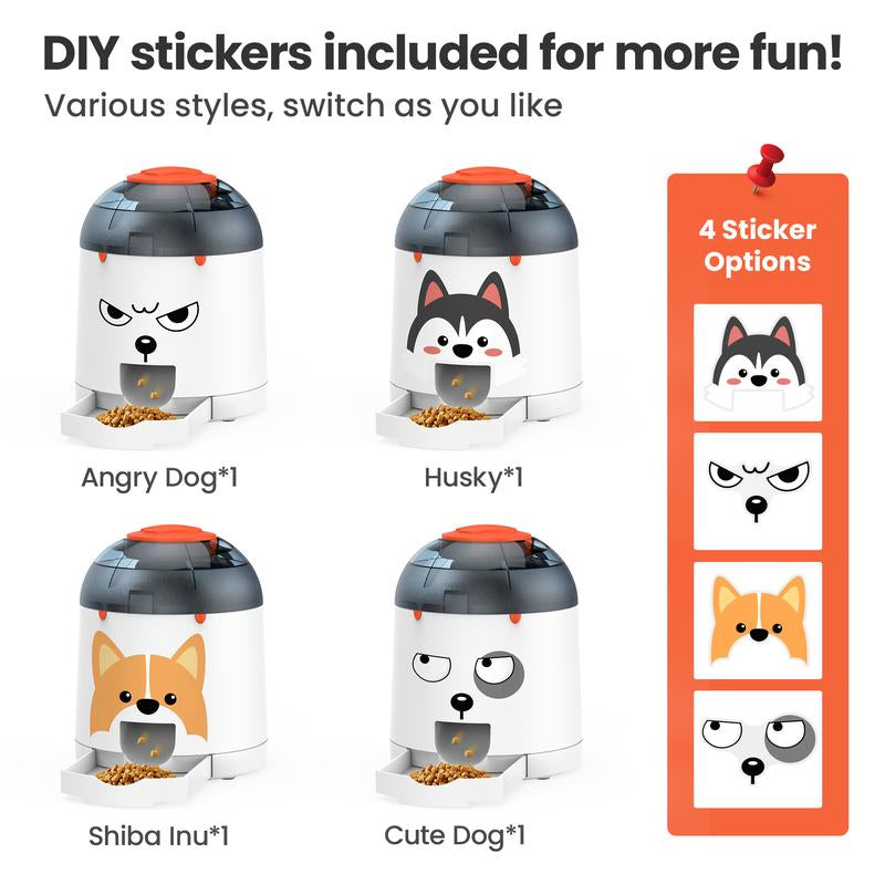 Potaroma Pet Puzzle Feeder Toy, Interactive IQ Training, Electronic Dog & Cat Toys, Automatic Rechargeable Treat Dispenser, Push Remote for Food Dispensing for All Breeds, 280Ml Capacity