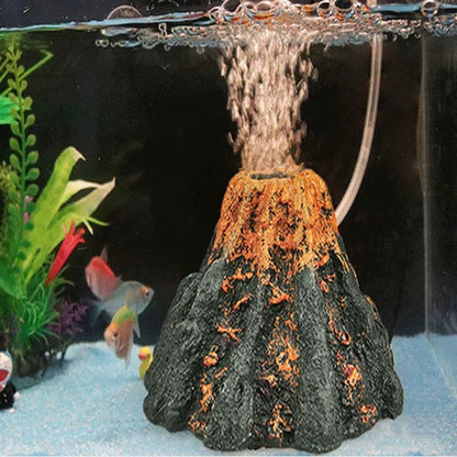 Aquarium Accessories Resin Crafts Simulation Artificial Volcano Rockery Fish Tank Decor Pet Supplies Ornament Home Decoration