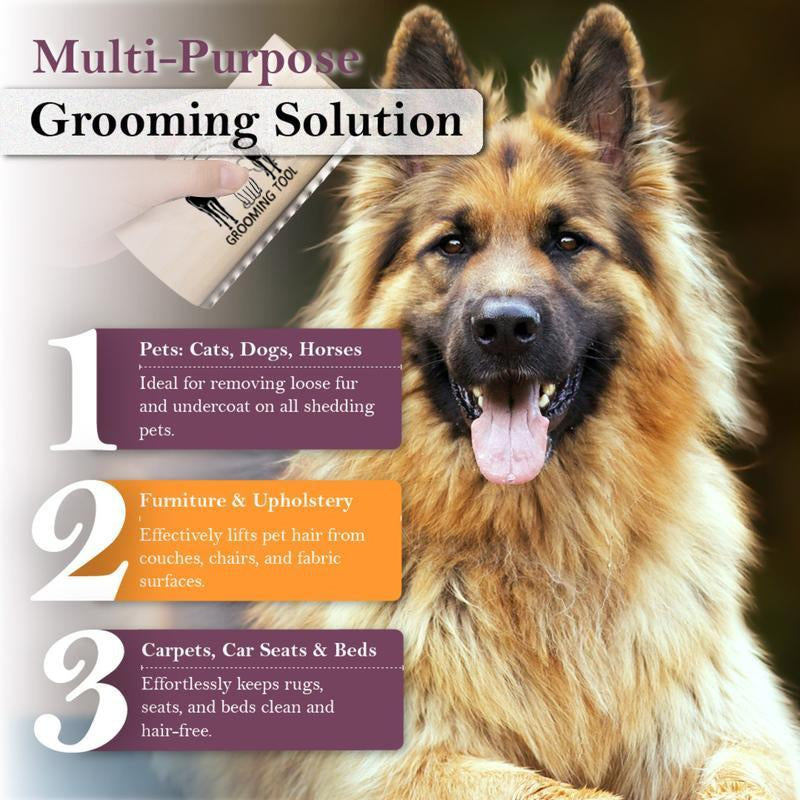 Dog Brush for Shedding & Grooming, Deshedding Tool for Short & Long Haired Dogs, Dog Comb, 5 Inches Long, 5Oz Weight