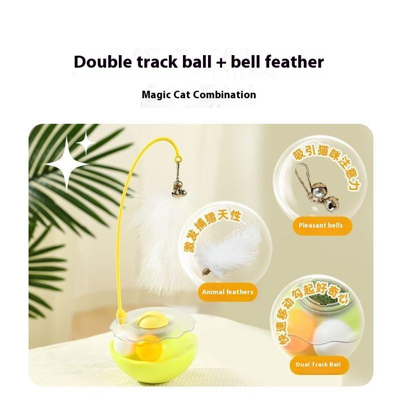 Cat Toy Self-Entertainment Boredom Relief Teaser Wand Cat Kitten Tumbler Spinner Ball Pet Cat Play Supplies for Kittens Interactive Chew-Resistant Pumpkin Toy Interactive Electric Rolling Cat Toy Catoys USB USB Rechargeable Geometric Cat Toy