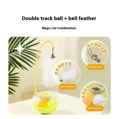 Cat Toy Self-Entertainment Boredom Relief Teaser Wand Cat Kitten Tumbler Spinner Ball Pet Cat Play Supplies for Kittens Interactive Chew-Resistant Pumpkin Toy Interactive Electric Rolling Cat Toy Catoys USB USB Rechargeable Geometric Cat Toy