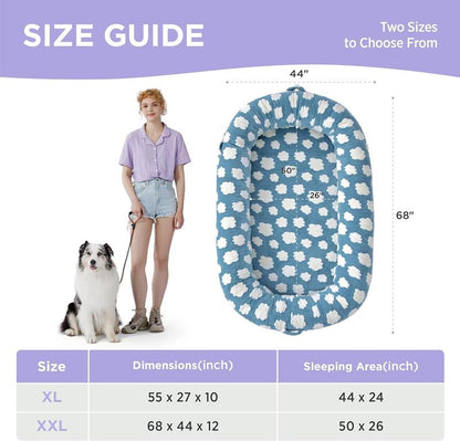 Lesure Warm Donut Bed - Cozy Fluffy Calming Bed for Small/Medium/Large Dogs & Cats, Soft Plush round Pet Bed for Winter Comfort, Washable, Anti-Slip Bottom, Camas Para Perros, Pet Supplies Bedding