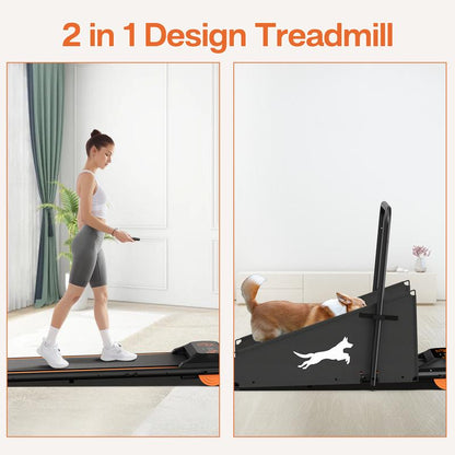 【Dog Pet Treadmill】Fyc 2 in 1 Pet Dog Treadmill for Small Dog， Portable Exercise Treadmill Running Machine for Small and Medium Dog Breeds，Led Display,Pet Walking Pad Tools,Dealsforyoudays