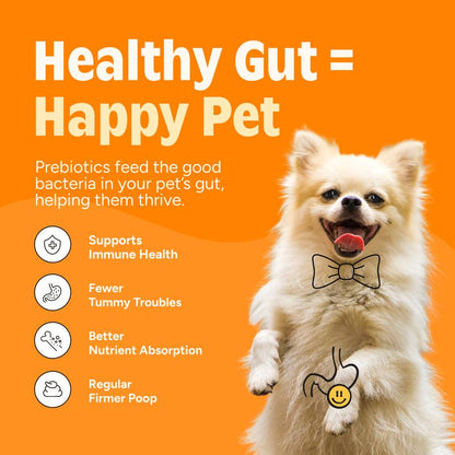 Joyfull Prebiotic Chicken Squeeze Treats for Dogs - 24 Packets with Benefits - 12 Oz Total Net Weight