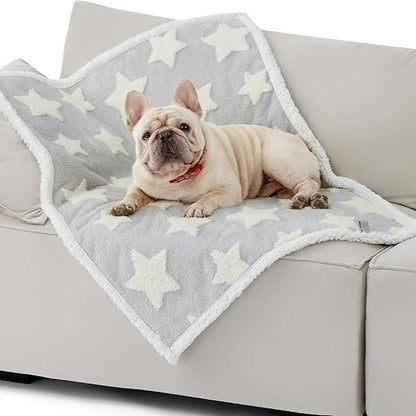 Lesure Waterproof Pet Blanket for Dogs & Cats - Cozy Winter Dual-Sided Jacquard Shag & Sherpa Fleece, 3D Textured Cloud Pattern, Machine Washable, Durable & Portable for Cold Weather Comfort, Soft Couch Protector & Bed Mat