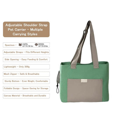 [Hipipet] Cat Bag with Exposed Head, Portable Crossbody, Breathable Canvas Hand-Held Shoulder Bag, Suitable for Small and Medium-Sized Pets, Universal for All Seasons