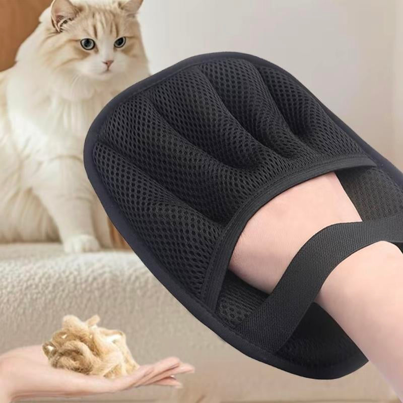 Pet Hair Removal Glove, Deshedding & Cleaning Tool, 2-IN-1 MAGIC, FITS ALL PETS, GENTLE & EFFECTIVE, ANTI-STATIC & STICKY, WASH & REUSE, Furniture Lint Brush