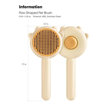 Petlit Cat Brush with Release Button for Effortless Grooming - Self Cleaning Brush for Long and Short Haired Cats and Dogs