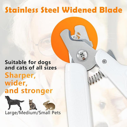 Dog and Cat Nail Clippers and Trimmers - Illuminate Nail Bloodline, Avoid Overcutting Nails, Especially Sharp for Thick Nails, Pet Nail Clippers with Nail File, Suitable for Small, Medium, and Large Dogs and Cats