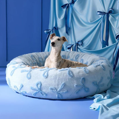 Lesure Warm Donut Bed - Cozy Fluffy Calming Bed for Small/Medium/Large Dogs & Cats, Soft Plush round Pet Bed for Winter Comfort, Washable, Anti-Slip Bottom, Camas Para Perros, Pet Supplies Bedding
