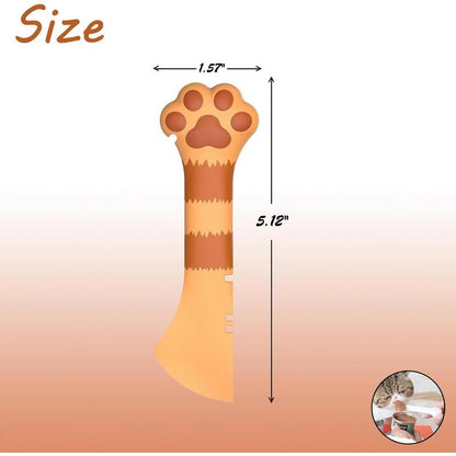 Silicone Pet Food Spoon, Cat Food Can Opener Paw, Wet or Dry Food Short Spoon for Cat Dog with Mini Spatula