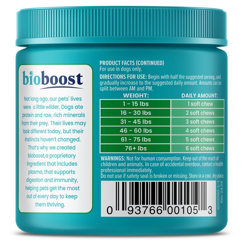 Solid Gold Calming Chews for Dogs, Gut & Immune Support Supplement + Melatonin for Chill Pups