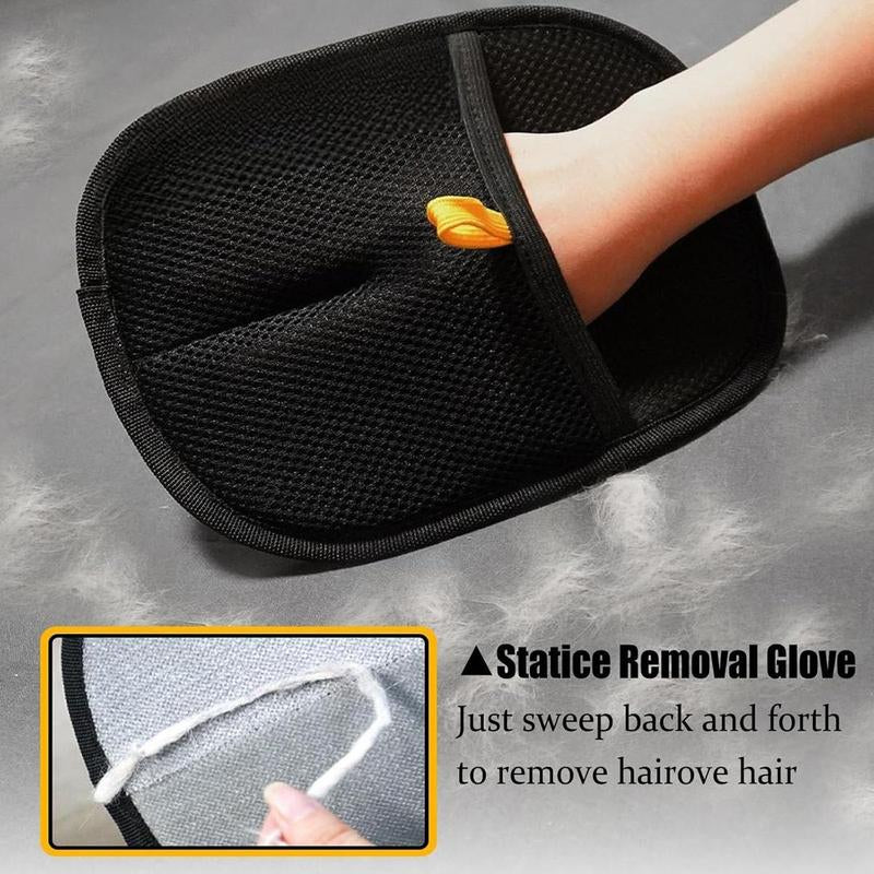 2025 Pet Double Sided Grooming Glove Reusable, Electrostatic Pet Hair Remover Gloves for Dog & Cat, Versatile Grooming Gloves for Washing, Deshedding, Grooming for Couch, Furniture, Carpet, Car Seat