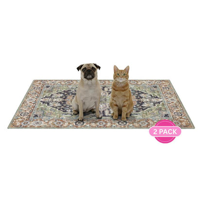 Lovewag Pets Washable Dog Pads - Pack of 2, Eco-Friendly & Leak-Proof Design, Multi-Design Options: Sage Forest, Marmalade Sunshine, Moonlit Night, Rustic Terracotta, 16" X 24" & 36" X 48"& 28" X 41"