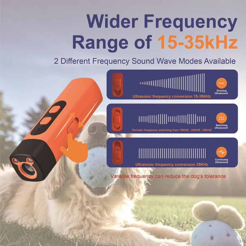 Dog Barking Deterrent Device, 2025 Anti-Barking Device, for Dogs 32-Foot Range Ultrasonic Dog Barking Deterrent, Humane Alternative to Training Collars, Works Indoors and Outdoors - Stubborn Barking Solution