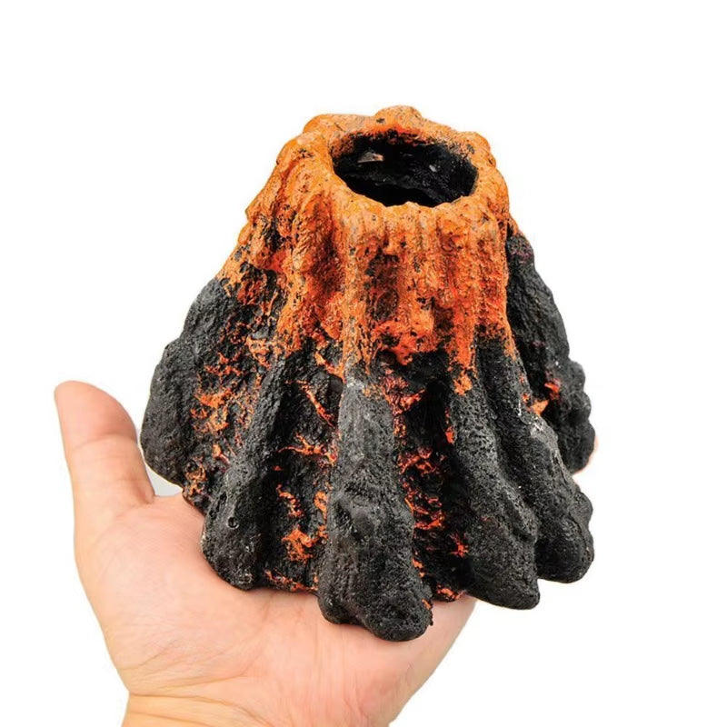 Aquarium Accessories Resin Crafts Simulation Artificial Volcano Rockery Fish Tank Decor Pet Supplies Ornament Home Decoration