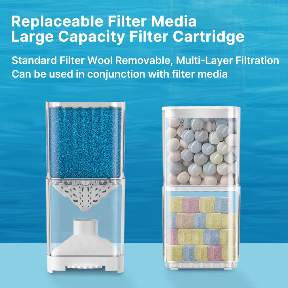 Aquarium Filter Pump Fish Tank Submersible Silent Air Oxygen Aerator Internal Water Pump Aquarium Air Pump Wave Maker 220V