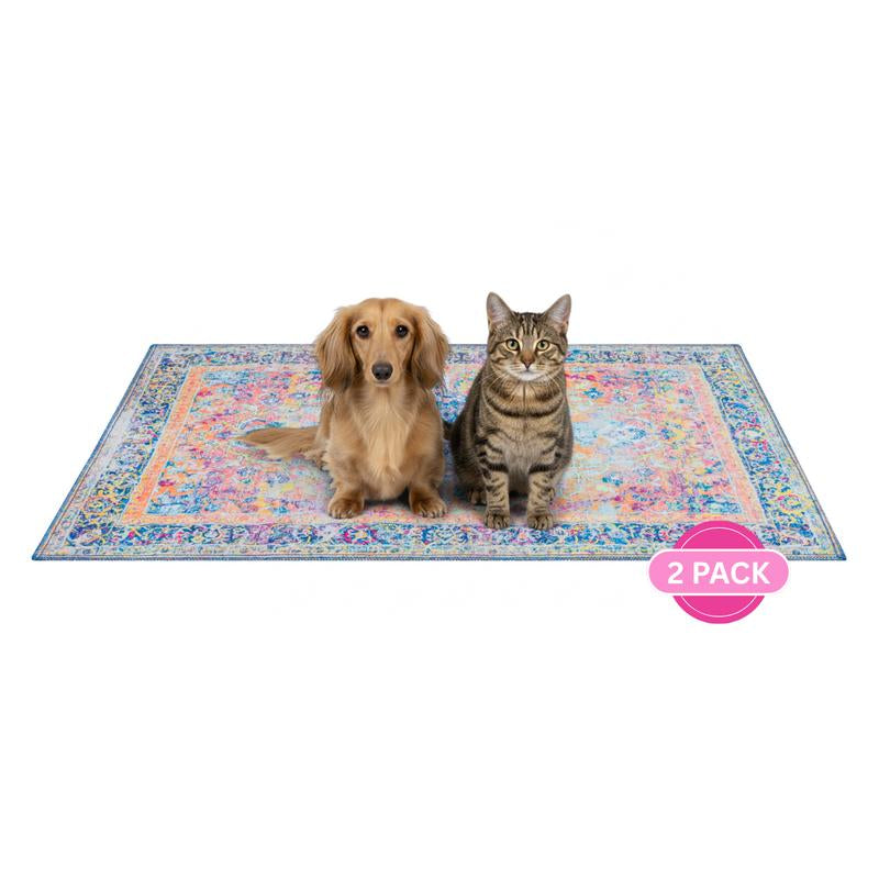 Lovewag Pets Washable Dog Pads - Pack of 2, Eco-Friendly & Leak-Proof Design, Multi-Design Options: Sage Forest, Marmalade Sunshine, Moonlit Night, Rustic Terracotta, 16" X 24" & 36" X 48"& 28" X 41"