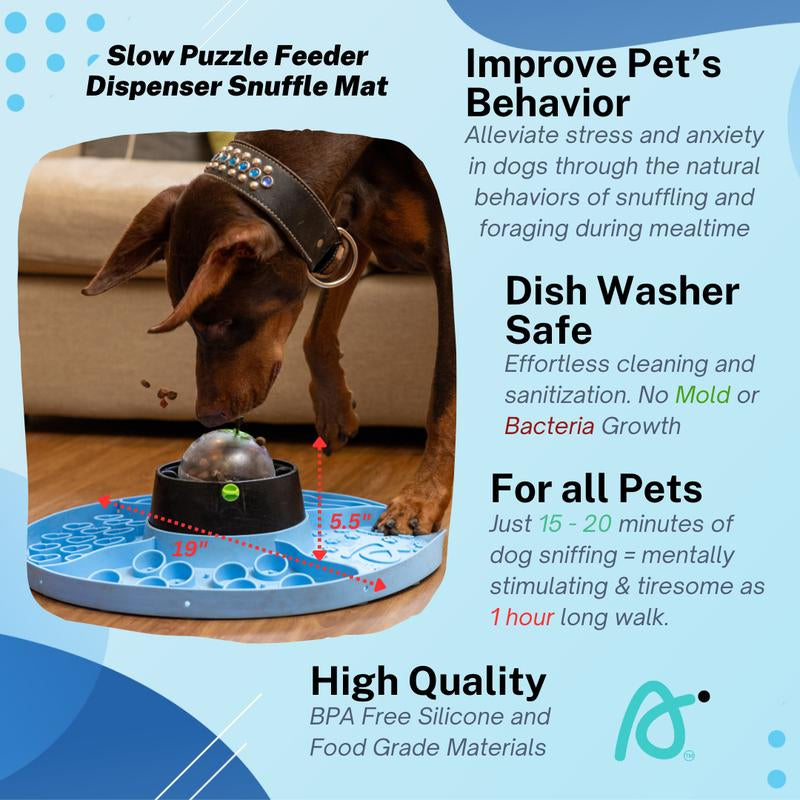 8-In-1 Multifunctional Interactive Dog Cat Slow Feeder Snuffle Mat Puzzle