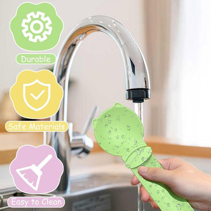 4Pcs Cat Treat Squeeze Spoon Multifunctional Dispenser for for Wet Food, Licky Treats & Puree Tubes, Easy Feeding and Storage with with Extra Long Handle Design, Cat Accessories