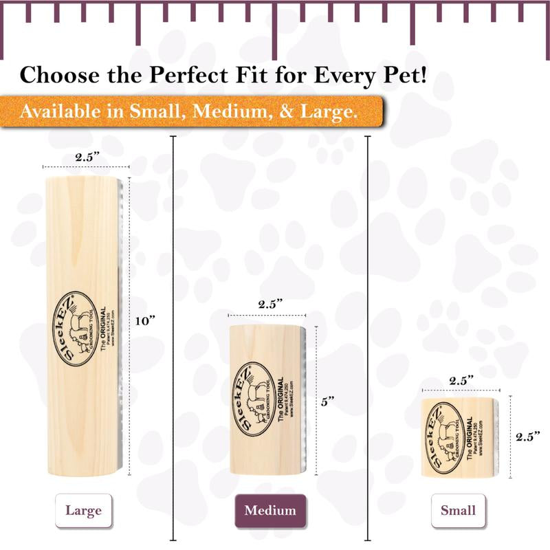 Sleekez Dog Brush for Shedding & Grooming, Deshedding Tool for Short & Long Haired Dogs, Dog Comb, 5 Inches Long, 4Oz Weight