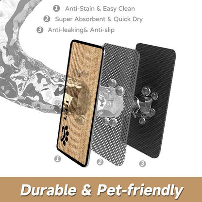 Pet Feeding Mat, Non-Slip Pet Food Mat,Water Absorbent Pet Feeding Pad, Water Dispenser Mat ,Pet Supplies for Dog&Cat ,Dog&Cat Accessories , Quick Dry
