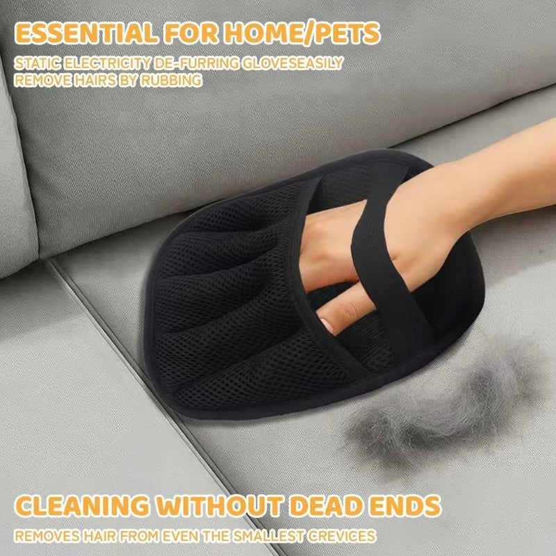 Pet Hair Removal Glove, Deshedding & Cleaning Tool, 2-IN-1 MAGIC, FITS ALL PETS, GENTLE & EFFECTIVE, ANTI-STATIC & STICKY, WASH & REUSE, Furniture Lint Brush