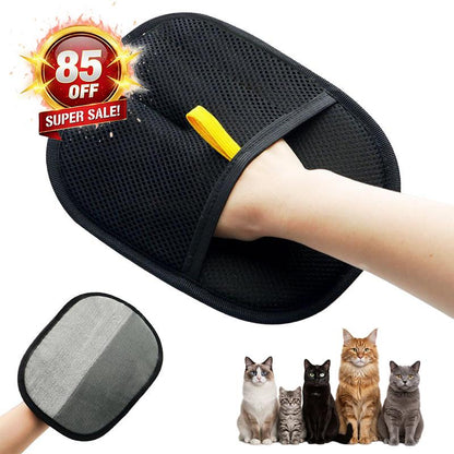 Reusable Pet Hair Removal Glove – Electrostatic Grooming Mitt for Dogs & Cats, Quick Fur & Lint Cleaner
