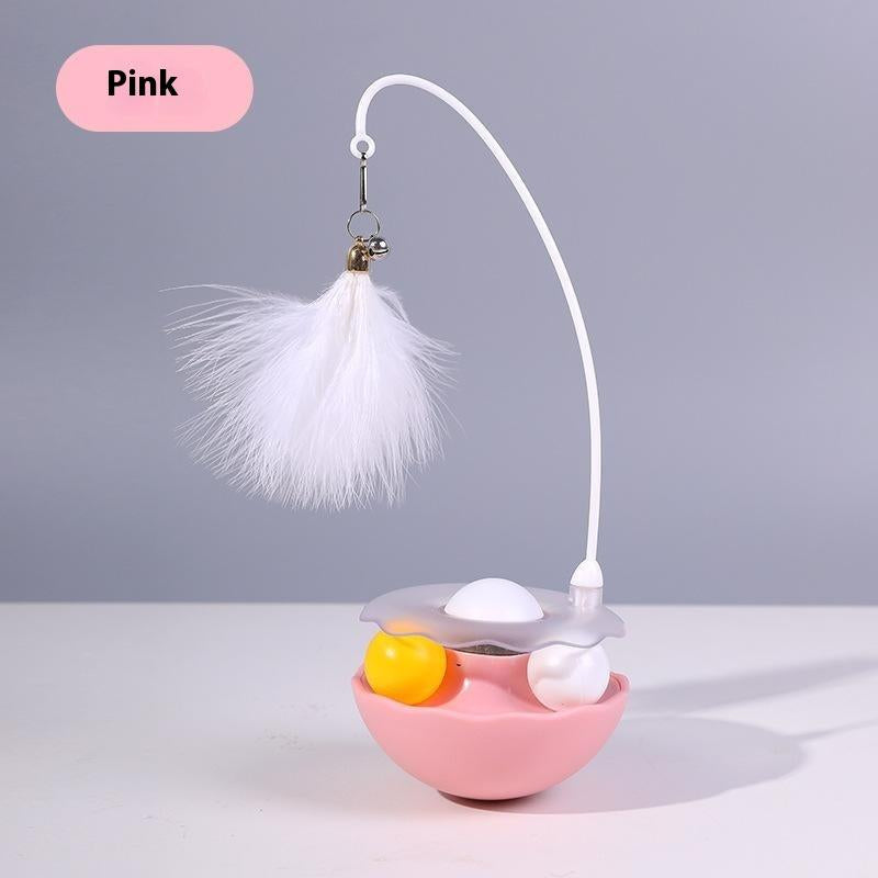 Cat Toy Self-Entertainment Boredom Relief Teaser Wand Cat Kitten Tumbler Spinner Ball Pet Cat Play Supplies for Kittens Interactive Chew-Resistant Pumpkin Toy Interactive Electric Rolling Cat Toy Catoys USB USB Rechargeable Geometric Cat Toy