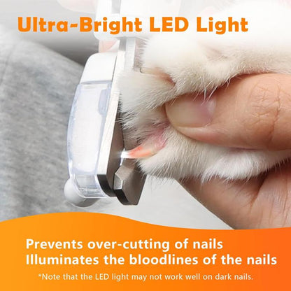 Dog and Cat Nail Clippers and Trimmers - Illuminate Nail Bloodline, Avoid Overcutting Nails, Especially Sharp for Thick Nails, Pet Nail Clippers with Nail File, Suitable for Small, Medium, and Large Dogs and Cats