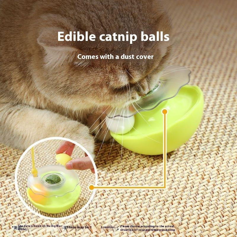 Cat Toy Self-Entertainment Boredom Relief Teaser Wand Cat Kitten Tumbler Spinner Ball Pet Cat Play Supplies for Kittens Interactive Chew-Resistant Pumpkin Toy Interactive Electric Rolling Cat Toy Catoys USB USB Rechargeable Geometric Cat Toy