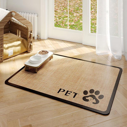 Pet Feeding Mat, Non-Slip Pet Food Mat,Water Absorbent Pet Feeding Pad, Water Dispenser Mat ,Pet Supplies for Dog&Cat ,Dog&Cat Accessories , Quick Dry