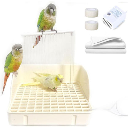Automatic Parakeet with Pump, Large Shower Fountain Indoor Bathtub with Running Water, Parrot Tub Faucet for Pet , African Grey, Cockatiel, Conure, Budgie, Lovebird Bird Bath