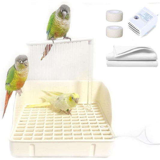 Automatic Parakeet with Pump, Large Shower Fountain Indoor Bathtub with Running Water, Parrot Tub Faucet for Pet , African Grey, Cockatiel, Conure, Budgie, Lovebird Bird Bath