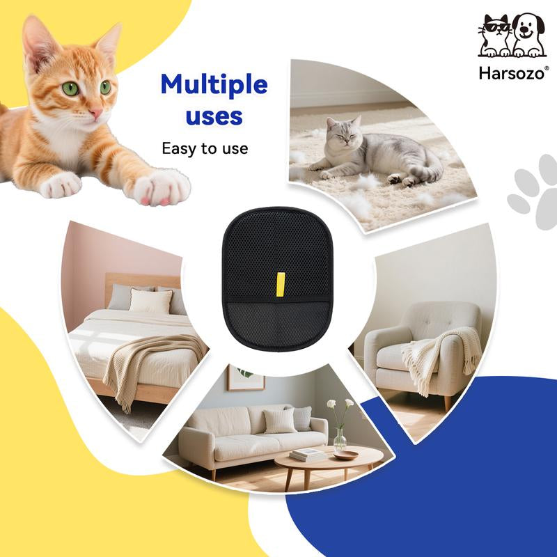 Reusable Pet Hair Removal Glove – Electrostatic Grooming Mitt for Dogs & Cats, Quick Fur & Lint Cleaner