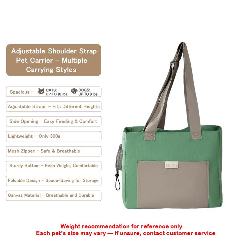 [Hipipet] Cat Bag with Exposed Head, Portable Crossbody, Breathable Canvas Hand-Held Shoulder Bag, Suitable for Small and Medium-Sized Pets, Universal for All Seasons