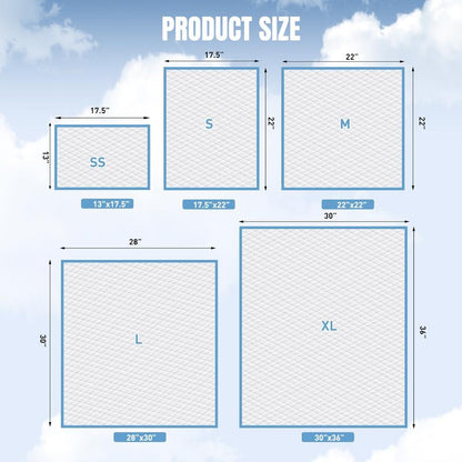 Goofypet 13" X 18" Training Pad, 100 Count Dog Pee Pads, Doggie Pads, Disposable Puppy Pee Pads