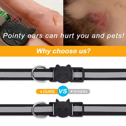 14 Pack Breakaway Cat Collars with Bells,Reflective Safety Kitten Collar,Ideal for Girl Cats Boy Cats,With Name Tag,Adjustable,Pet Supplies,Accessories