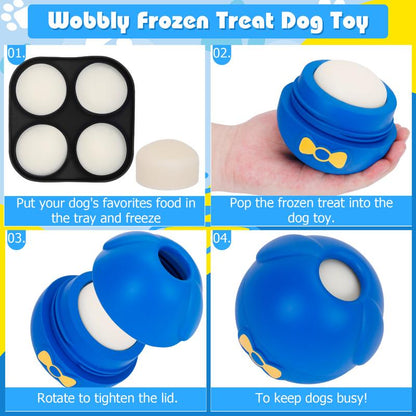YIPETOR Pupsicle Tray, Silicone Dog Treat Mold for Homemade Treat Refills for Pupsicle Interactive Chew Toy with Enhanced Treat-Dispensing Function, Dishwasher Safe & Reusable