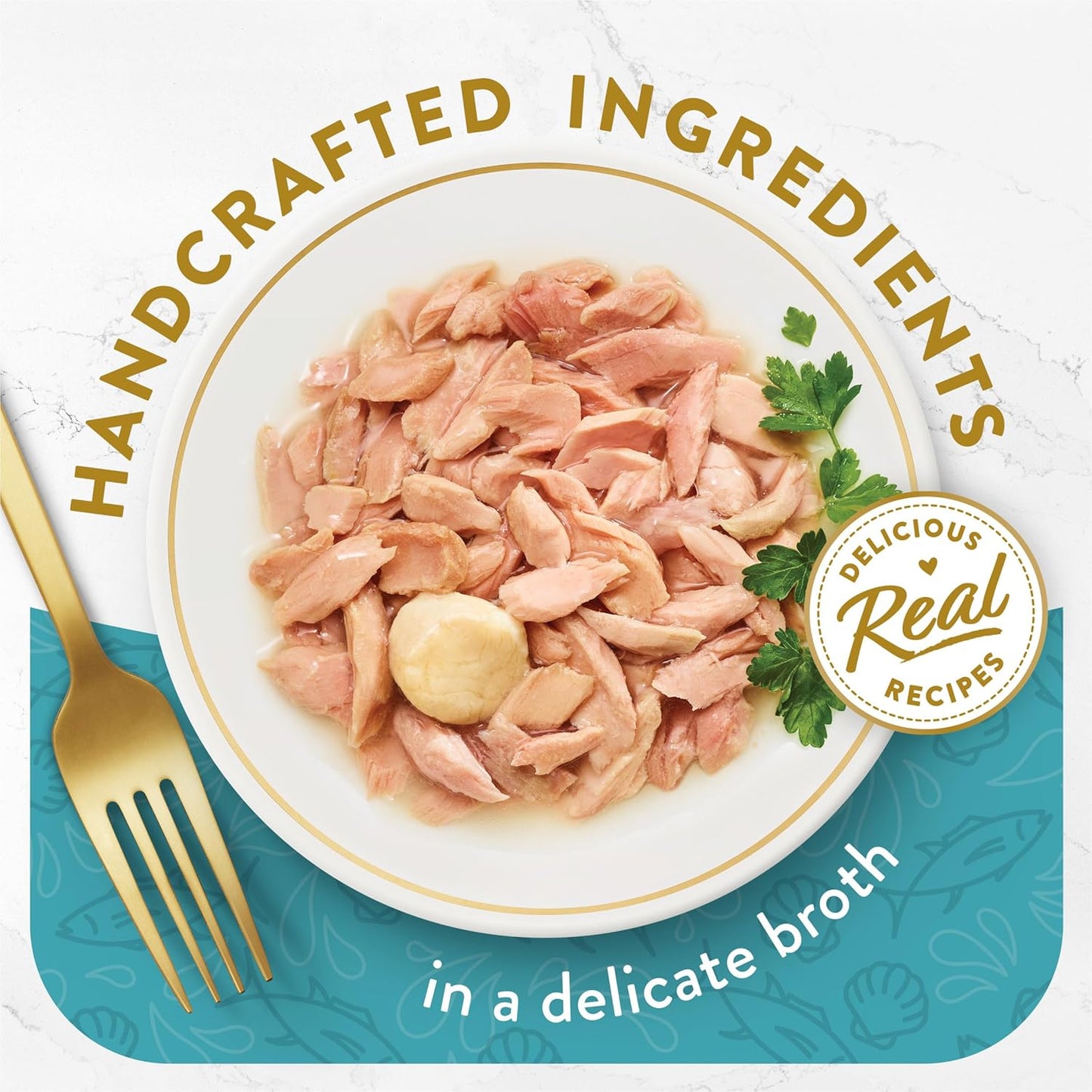 Purina  Appetizers Lickable Grain Free Wet Cat Food Topper Light Meat Tuna Appetizer with Scallop - (Pack of 10) 1.1 Oz. Trays