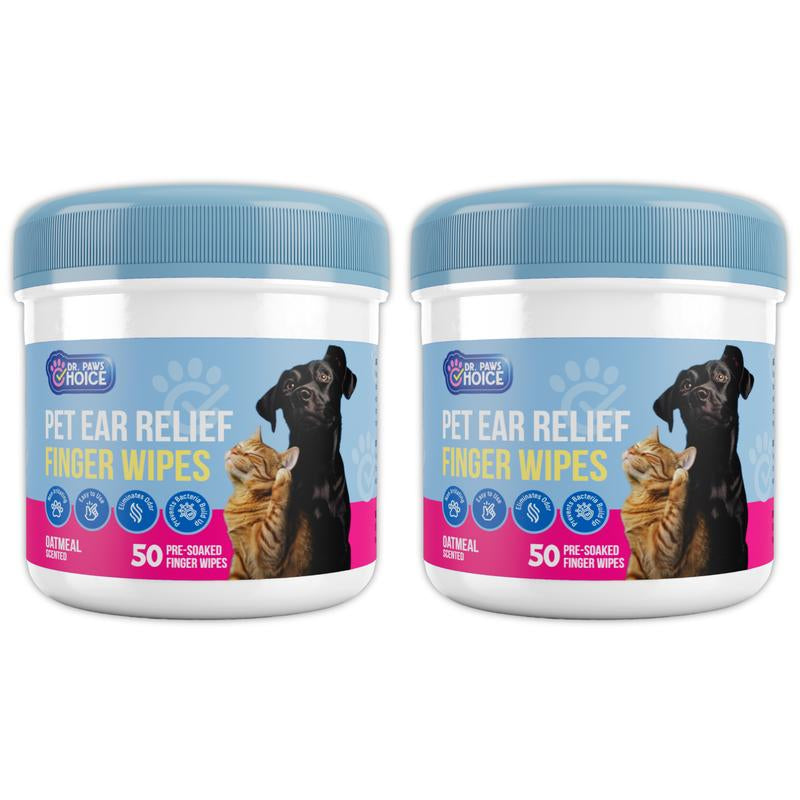Dr. Paws Choice: Pet Care Finger Wipes for Dental, Ear, and Eye Hygiene. Grooming Cleaner