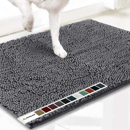 Muddy Mat® Shown on TV – Super Absorbent Microfiber Dog Door Mat for Muddy Paws, Non-Slip Washable Pet Rug, Quick Dry Chenille Entryway Carpet, Machine Washable Indoor Outdoor Mat