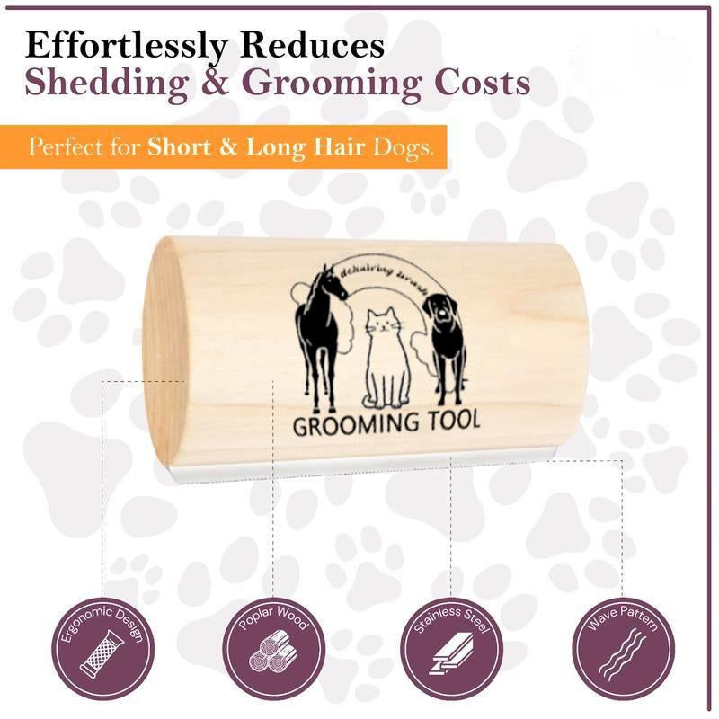 Dog Brush for Shedding & Grooming, Deshedding Tool for Short & Long Haired Dogs, Dog Comb, 5 Inches Long, 5Oz Weight