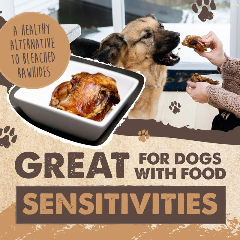 Mighty Paw Naturals Cow Kneecap Chews for Dogs - 8 Pack