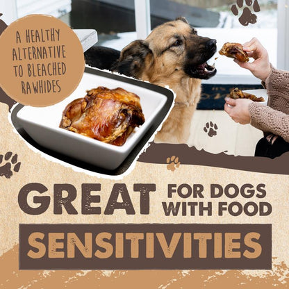 Mighty Paw Naturals Cow Kneecap Chews for Dogs - 8 Pack