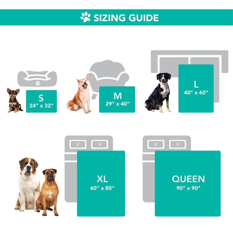 Petami Waterproof Dog Blanket, Leakproof Puppy Blanket for Small Medium Large Dogs, Furniture Bed Sofa Couch Cover Protector, Fleece Pet Throw for Indoor Cat Kitten, Reversible Washable Soft Plush