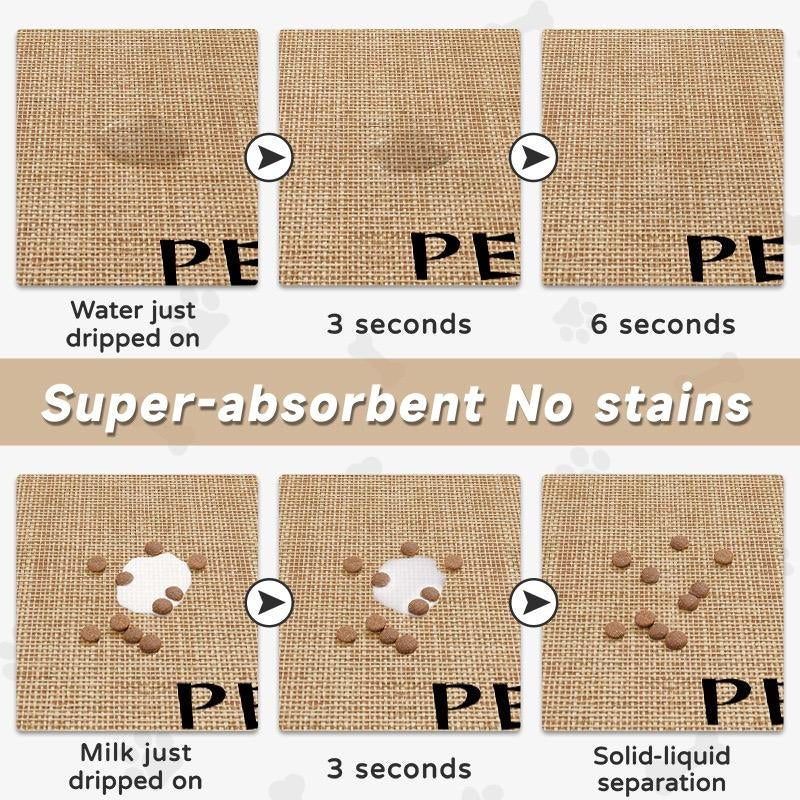 Pet Feeding Mat, Non-Slip Pet Food Mat,Water Absorbent Pet Feeding Pad, Water Dispenser Mat ,Pet Supplies for Dog&Cat ,Dog&Cat Accessories , Quick Dry