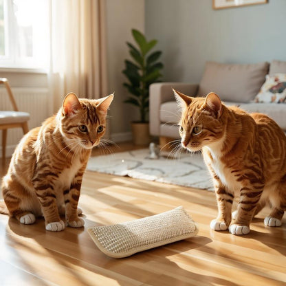 Durable Cat Scratching Pad with Catnip | Sisal Pillow & Toy Set for Cats | Catnip-Infused Scratch Board and Cozy Cushion