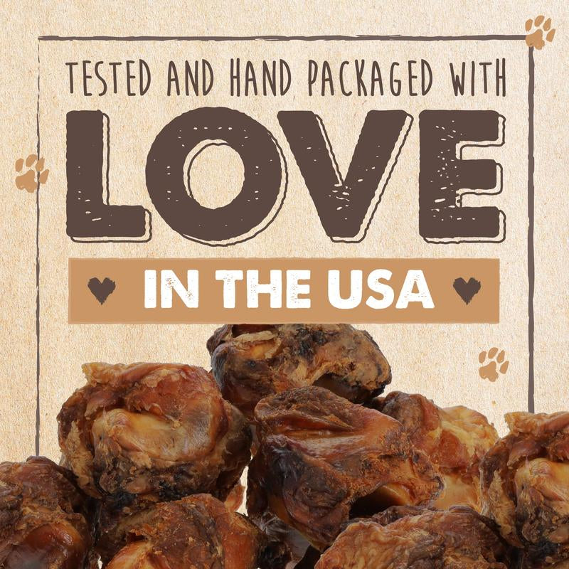 Mighty Paw Naturals Cow Kneecap Chews for Dogs - 8 Pack